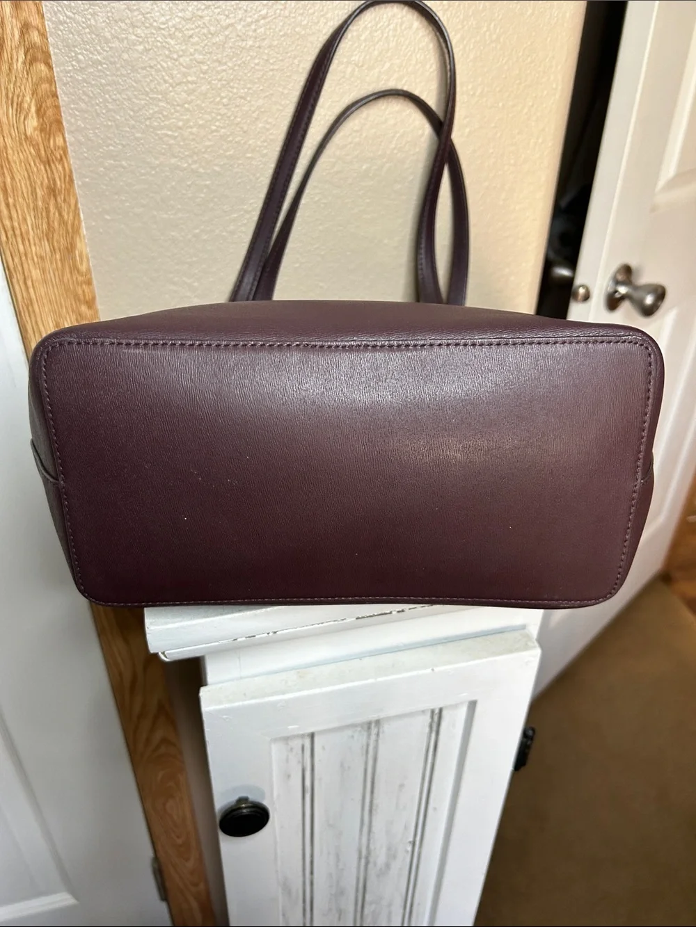 KATE SPADE Kaci Chocolate Cherry Leather Large Tote Bag